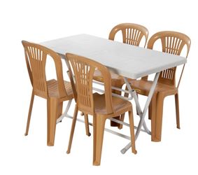 colorful plastic table and chair set